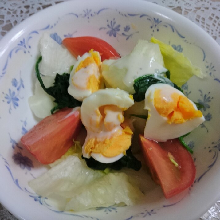ほうれん草とゆで卵とトマトのサラダ レシピ 作り方 By Hirohyt102 楽天レシピ ほうれん草とゆで卵とトマトのサラダ レシピ 作り方 By Hirohyt102 楽天レシピ